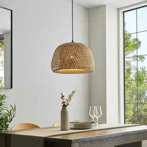Lampa wisząca Endon Bali czarna rattanowa 42 cm small 5