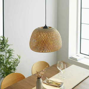 Lampa wisząca Endon Bali czarna rattanowa 42 cm small 6