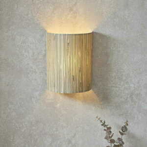 Kinkiet Endon Longshore czarny stal i włókno naturalne E27 10W IP20 small 1