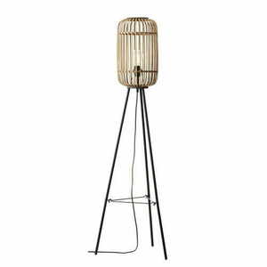 Lampa podłogowa Endon Mathias czarna stalowo-drewniana 128 cm small 0