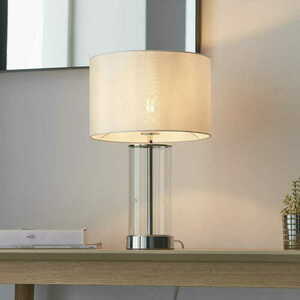 Lampa stołowa Endon Lessina nikiel vintage white 44 cm small 3