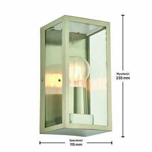 Kinkiet zewnętrzny Endon Oxford srebrny stal nierdzewna IP44 53803 small 1
