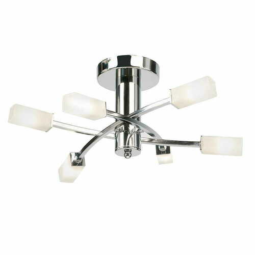 Sprawdź Lampa sufitowa Endon Havana 6xG9 LED chrom/biały Ø45,6 cm