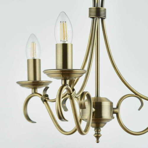 Sprawdź Lampa wisząca Endon Bernice 3xE14 mosiężna klasyczna 39 cm 2030-3AN
