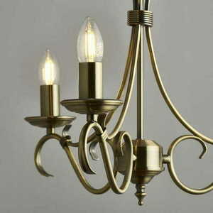 Lampa wisząca Endon Bernice 3xE14 mosiężna klasyczna 39 cm 2030-3AN small 2