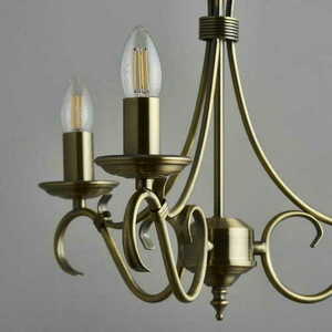 Lampa wisząca Endon Bernice 3xE14 mosiężna klasyczna 39 cm 2030-3AN small 3