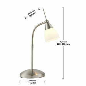 Lampa stojąca Endon Range nikiel biały stal szkło small 2