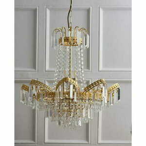 Lampa wisząca Endon Adagio 9xE14 złota transparentna 55 cm small 2