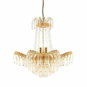 Lampa wisząca Endon Adagio 9xE14 złota transparentna 55 cm small 0