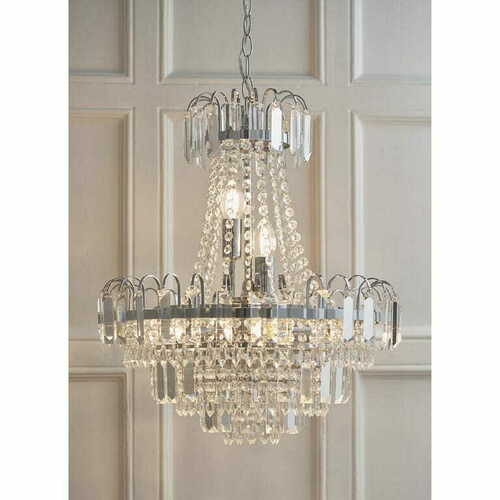 Sprawdź Lampa wisząca Endon Amadis chrom szkło 6xE14 46 cm 96826-CH