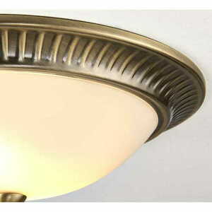 Lampa sufitowa Endon Brahm mosiężna ecru 2xE14 32 cm small 1