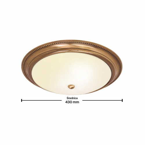 Sprawdź Lampa sufitowa Endon Atlas mosiężna ecru 2xE27 43 cm