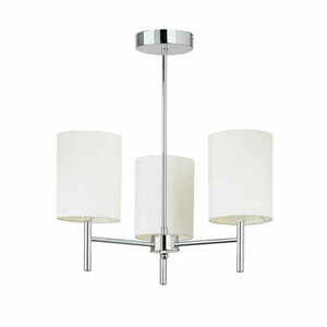 Plafon sufitowy Endon Brio 3xE14 biały chrom 50 cm small 0