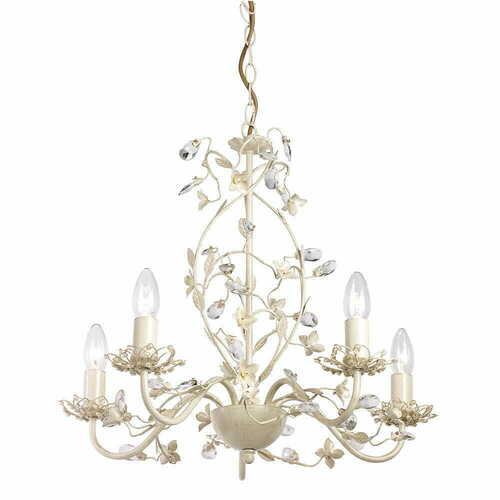 Sprawdź Lampa wisząca Endon Lullaby 5xE14 beżowa kremowa glamour 50,5 cm