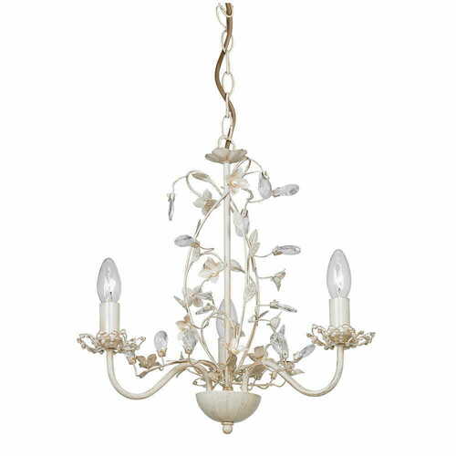 Sprawdź Lampa wisząca Endon Lullaby 3xE14 beżowa kremowa glamour 37 cm