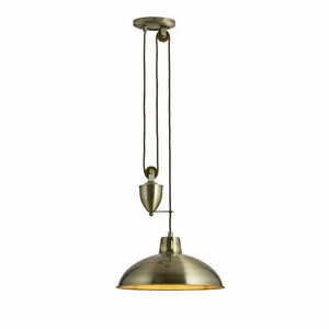 Lampa wisząca mosiężna Endon Polka 1xE27 loft 37 cm small 0