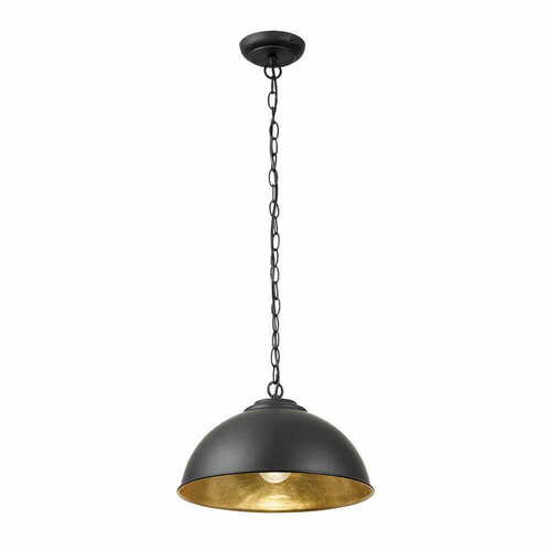 Sprawdź Lampa wisząca Endon Colman czarno-złota stalowa E27 34,5 cm