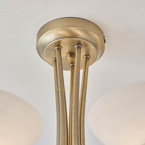 Lampa sufitowa Endon Cagney CAGNEY-5AB, 5 × G9, antyczny mosiądz i białe szkło small 9