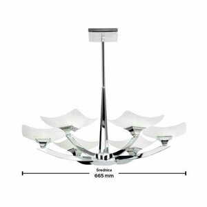 Plafon Endon Ayres 6xG9 chrom biały Ø66,5 cm small 2