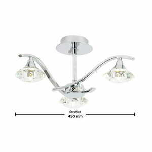 Plafon Endon Langella 3xG9 Chrom Kryształ 45 cm LED ściemniany small 2