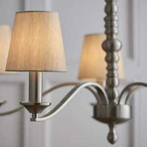 Lampa wisząca Endon Astaire 5-punktowa satynowy nikiel E14 71 cm ASTAIRE-5SN small 2