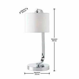 Lampa stojąca Endon Canning biała chrom stalowa tkanina E14 small 1