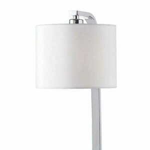 Lampa stojąca Endon Canning biała chrom stalowa tkanina E14 small 2