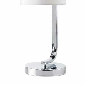 Lampa stojąca Endon Canning biała chrom stalowa tkanina E14 small 3