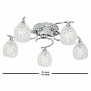 Plafon Endon Boyer 5xG9 chrom szkło 41 cm small 2