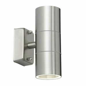 Kinkiet zewnętrzny Endon Canon srebrny IP44 GU10 LED 2x35W small 0