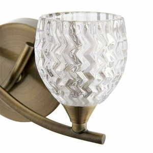 Kinkiet Endon Boyer mosiężny szklany 2xG9 LED glamour small 1