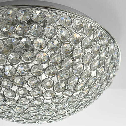 Sprawdź Plafon Endon Chryla chrom kryształ 3xG9 IP44 30,5 cm