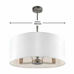Lampa wisząca Endon Daley 3xE14 srebrna biała 50 cm small 2