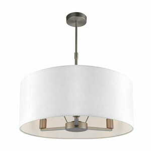 Lampa wisząca Endon Daley 3xE14 srebrna biała 50 cm small 3
