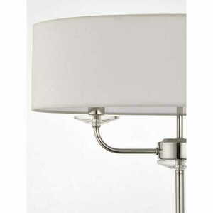 Lampa podłogowa Endon Nixon 2xE14 nikiel polerowany, owalny klosz biały, 157 cm small 1