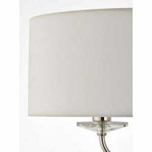 Lampa podłogowa Endon Nixon 2xE14 nikiel polerowany, owalny klosz biały, 157 cm small 3