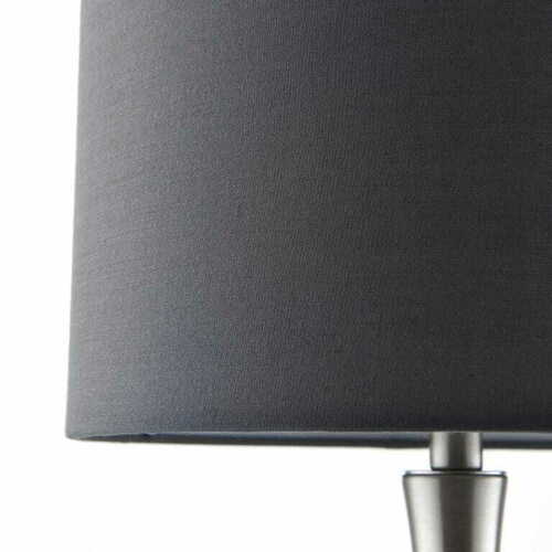 Sprawdź Lampa stojąca Endon Piccadilly szara stalowa tkanina E14 42 cm