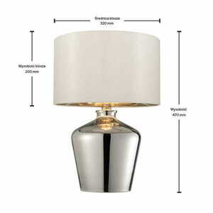 Lampa stojąca Endon Waldorf biała chrom szkło tkanina 47 cm small 1