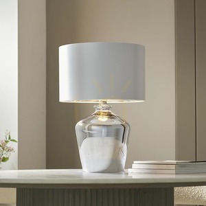 Lampa stołowa Endon Waldorf 61198 – chrom, abażur w kolorze kości słoniowej, 47 cm small 3