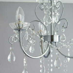 Lampa sufitowa Endon Tabitha chrom kryształ 3xG9 IP44 small 1
