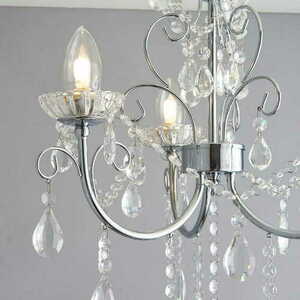 Lampa sufitowa Endon Tabitha chrom kryształ 3xG9 IP44 small 2