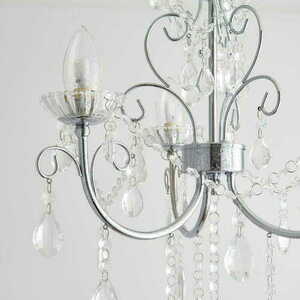 Lampa sufitowa Endon Tabitha chrom kryształ 3xG9 IP44 small 4