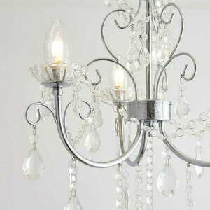 Lampa sufitowa Endon Tabitha chrom kryształ 3xG9 IP44 small 5