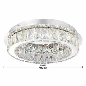 Plafon Endon Swayze LED 40 cm Chrom Transparentny</final small 2