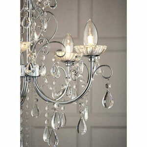 Lampa wisząca Endon Tabitha chrom kryształ 5xG9 49 cm small 3