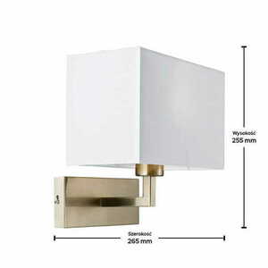 Kinkiet Endon Piccolo biały srebrny tkanina E27 1x60W niewielki small 1
