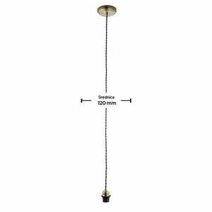 Lampa wisząca Endon Cable Set 61809 mosiądz/czarny stal E27 LED 1-punktowa small 1