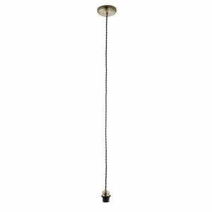 Lampa wisząca Endon Cable Set 61809 mosiądz/czarny stal E27 LED 1-punktowa small 3