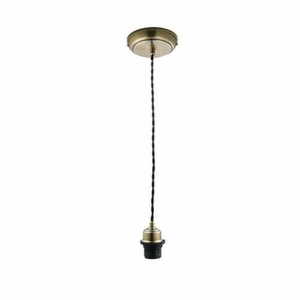 Lampa wisząca Endon Cable Set 61809 mosiądz/czarny stal E27 LED 1-punktowa small 0