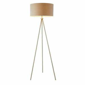 Lampa podłogowa Endon Tri szara beżowa stalowa tkanina 152,5 cm 66987 small 0